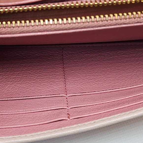 Miu Miu Two-Tone Pink Leather Long Wallet - Picture 9 of 12